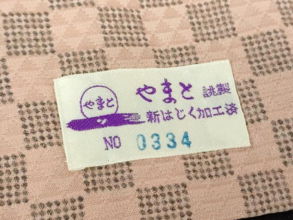 平和屋着物●訪問着　リバーシブル　袷　雪輪文　市松文様　やまと誂製　正絹　逸品　DABI6222ps