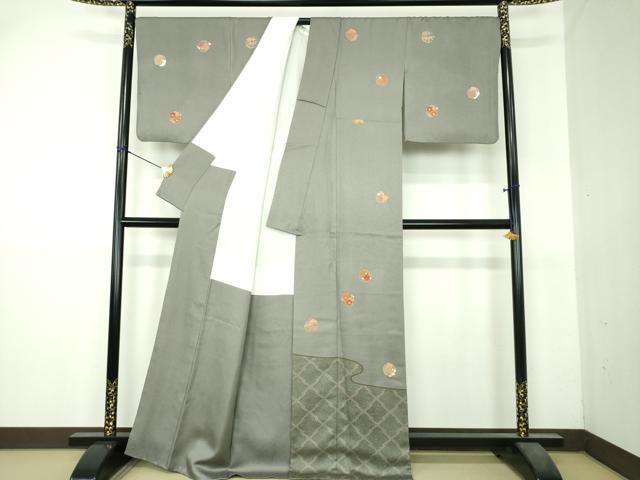 平和屋着物●訪問着　吉祥花丸文　金彩　正絹　逸品　DABI6216ps