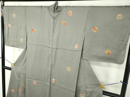平和屋着物●訪問着　吉祥花丸文　金彩　正絹　逸品　DABI6216ps