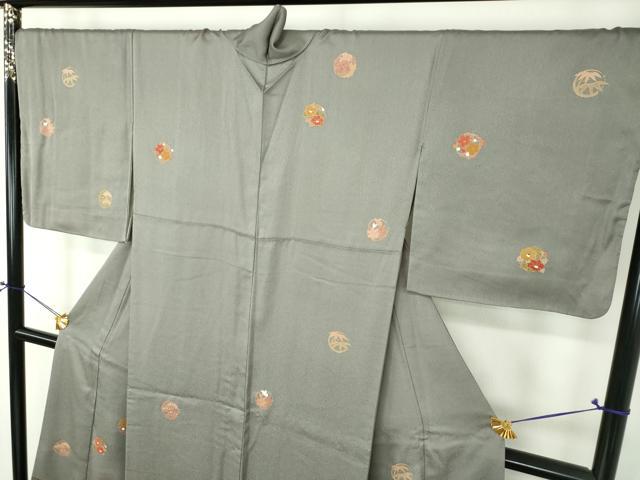 平和屋着物●訪問着　吉祥花丸文　金彩　正絹　逸品　DABI6216ps