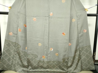 平和屋着物●訪問着　吉祥花丸文　金彩　正絹　逸品　DABI6216ps
