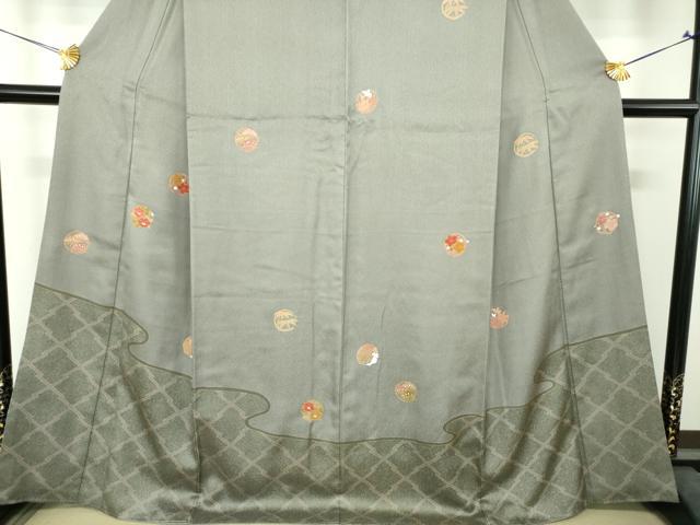 平和屋着物●訪問着　吉祥花丸文　金彩　正絹　逸品　DABI6216ps