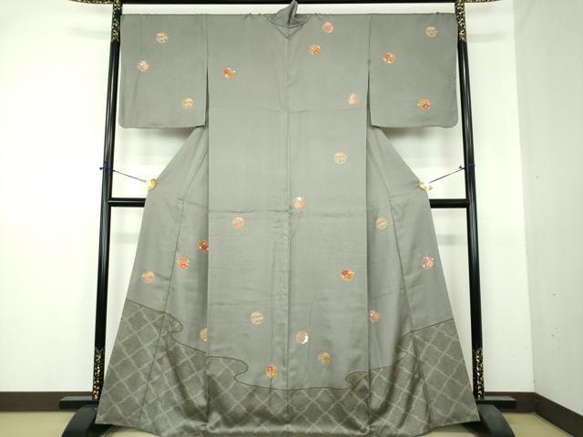 平和屋着物●訪問着　吉祥花丸文　金彩　正絹　逸品　DABI6216ps