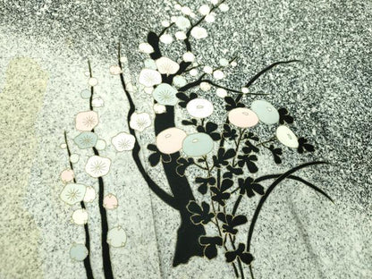 平和屋着物●訪問着　槍梅　万寿菊　たたき染め　金彩　正絹　逸品　DABI6234ps