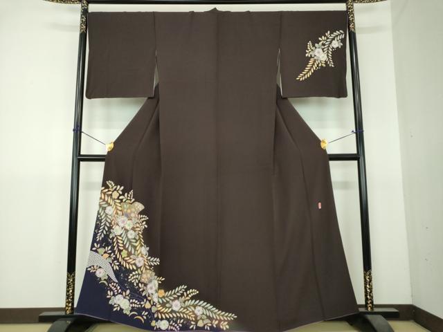 平和屋着物●越後十日町の一流染匠　桐屋・翠山工房　訪問着　絞り　辻が花　暈し染め　金彩　やまと誂製　正絹　逸品　DABI6231ps