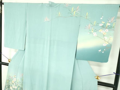 平和屋着物●訪問着　友禅　作家物　風景花文　暈し染め　正絹　逸品　DABI6235ps