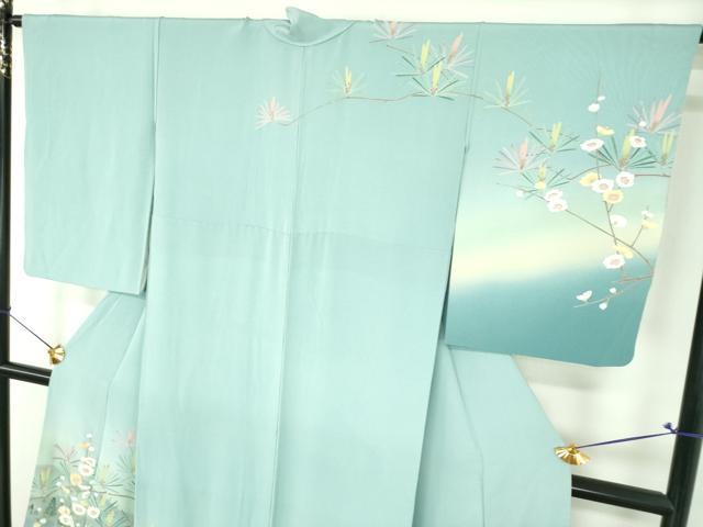 平和屋着物●訪問着　友禅　作家物　風景花文　暈し染め　正絹　逸品　DABI6235ps