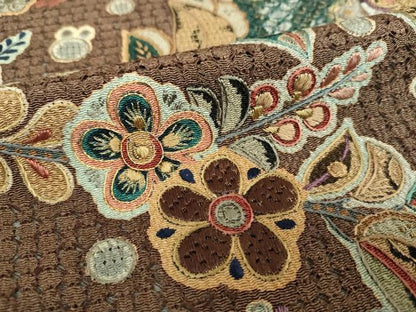 平和屋着物●中国三大刺繍　スワトウ相良刺繍　汕頭相良刺繍　総刺繍　訪問着　雪輪花文　鬼しぼ縮緬　金糸　正絹　逸品　DABI6236ps