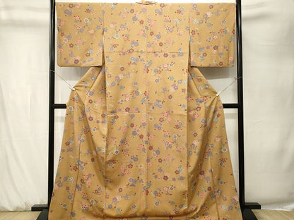 平和屋着物■上質な小紋　捻梅文　金彩　正絹　逸品　CABK3917ev