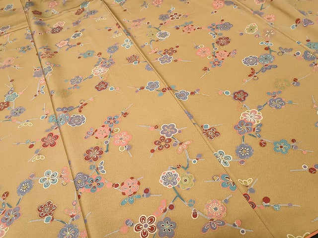 平和屋着物■上質な小紋　捻梅文　金彩　正絹　逸品　CABK3917ev