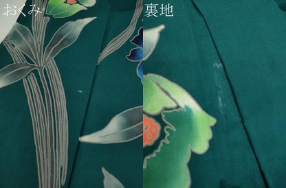 平和屋着物∴夏物　浴衣　注染　草花文　綿　逸品　未使用　CABK6575ze