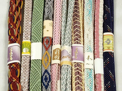 平和屋着物＊夏物　和装小物　上質な帯締め10本セット　金糸　逸品　未使用　CABK4964qe