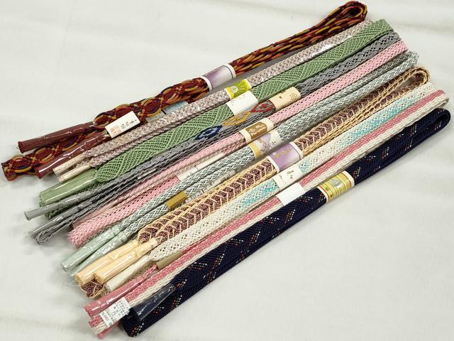平和屋着物＊夏物　和装小物　上質な帯締め10本セット　金糸　逸品　未使用　CABK4964qe