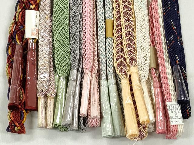 平和屋着物＊夏物　和装小物　上質な帯締め10本セット　金糸　逸品　未使用　CABK4964qe