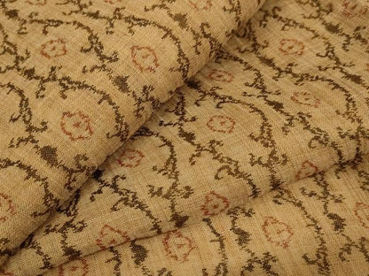 平和屋着物＊夏物　小千谷ちぢみ　唐草文　麻　逸品　AABL2645jd