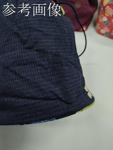 平和屋着物▼和装小物　和装バッグ　巾着まとめて５点　舞蝶花文　網目菊文　ダルマ　袴　浴衣　逸品　CABJ1572ju
