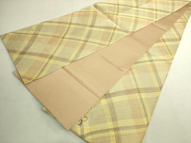 平和屋着物●極上　ひなや工房　くむ・あむ・おる　伊豆蔵明彦　太鼓柄袋帯　刺繍　花唐草　金糸　逸品　DZAB9307kh6