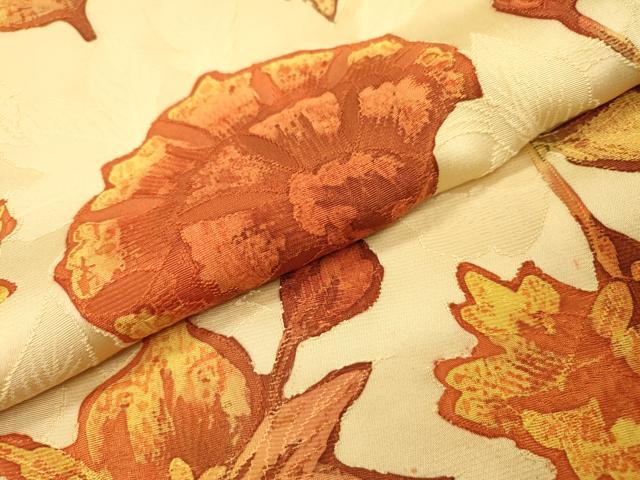 平和屋着物●上質な小紋　地紋起こし　更紗花文　正絹　逸品　DABI7313fe