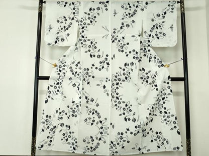 平和屋着物∴夏物　浴衣　綿絽　注染　吹寄せ花文　綿　逸品　DABI8810cd