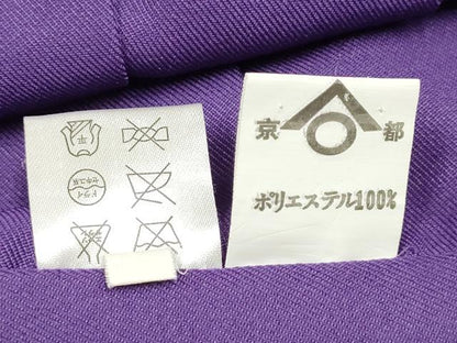 平和屋着物[]女の子　子供　行灯袴　総刺繍　くす玉舞桜文　菖蒲色　金糸　洗える着物　DABH5444ea