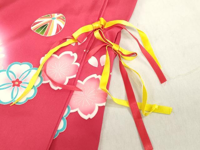 平和屋着物[]お宮参り　女の子　祝着　産着　初着　のしめ　飾り付き　花鞠文　暈し染め　逸品　DABH5504ea