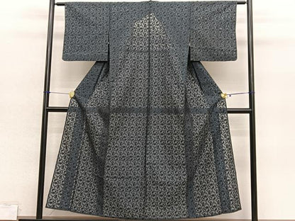 平和屋着物＊夏物　風通お召　紗　花唐草文　正絹　逸品　BAAY4189hv