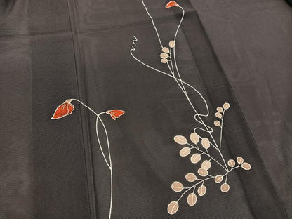 平和屋着物＊夏物　訪問着　絽　枝花文　正絹　逸品　BAAY4198hv
