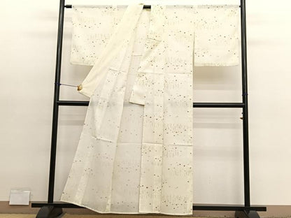 平和屋着物＊夏物　小紋　絽　槍花文　洗える着物　BAAY4208hv