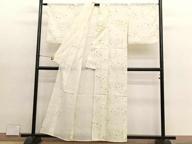 平和屋着物＊夏物　小紋　絽　槍花文　洗える着物　BAAY4208hv