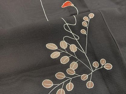 平和屋着物＊夏物　訪問着　絽　枝花文　正絹　逸品　BAAY4198hv