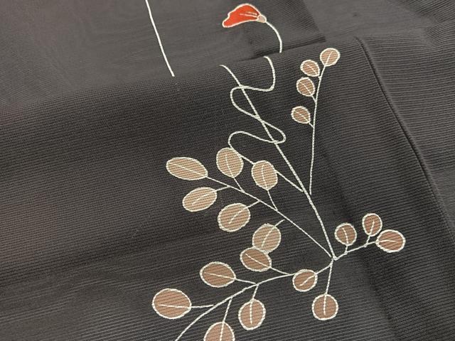 平和屋着物＊夏物　訪問着　絽　枝花文　正絹　逸品　BAAY4198hv