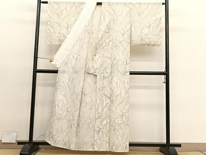 平和屋着物＊夏物　小紋　絽　草花文　正絹　逸品　未使用　BAAY4210hv