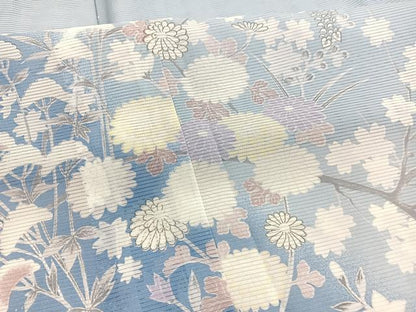 平和屋着物＊夏物　男性　訪問着　絽　草花文　暈し染め　正絹　逸品　BAAY4239hv
