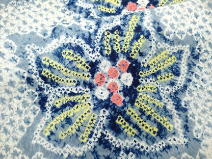 平和屋着物∴夏物　浴衣　有松鳴海絞り　花繋ぎ　綿　逸品　DABI8853cd