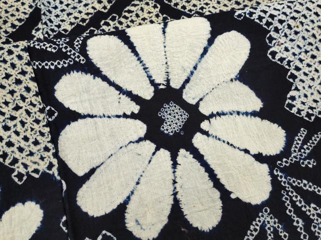 平和屋着物∴夏物　浴衣　有松鳴海絞り　花唐草文　綿　逸品　DABI8886cd
