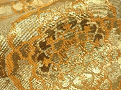 平和屋着物▼六通柄袋帯　正倉院鳳凰文　金糸　正絹　逸品　DABJ1189az