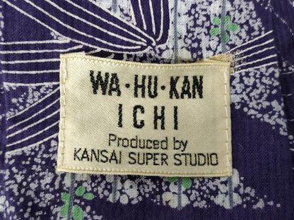 平和屋着物∴夏物　世界的ファッションデザイナー　山本寛斎　kansaiブランド　浴衣　注染　笹文　綿　逸品　DABI8938cd