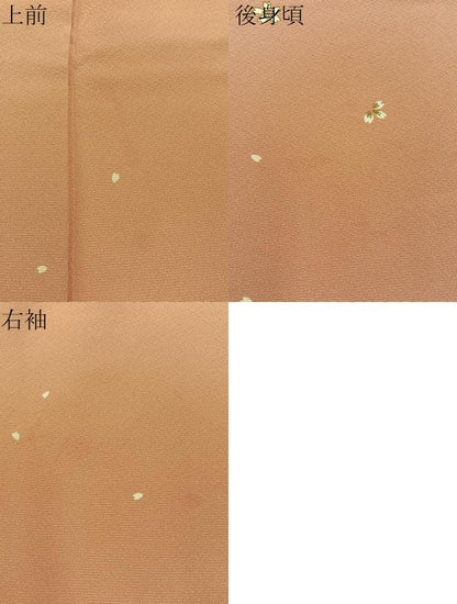 平和屋着物●上質な小紋　舞桜文　正絹　逸品　BAAY6063hj