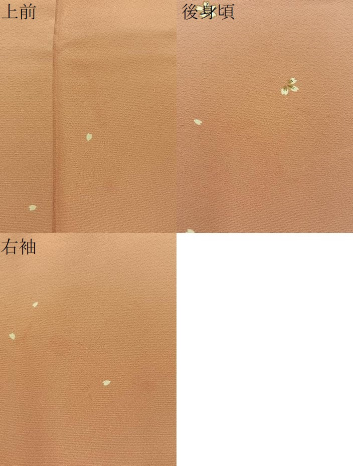 平和屋着物●上質な小紋　舞桜文　正絹　逸品　BAAY6063hj
