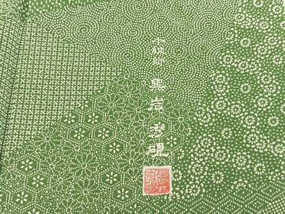 平和屋着物■小紋師　黒岩秀硯　江戸小紋　寄せ小紋柄　正絹　逸品　BAAX9916yc