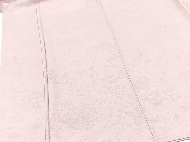 平和屋着物■上質な色無地　御所解花地紋　撫子色　正絹　逸品　BAAX9918yc