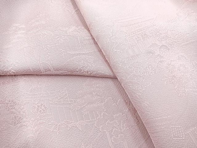 平和屋着物■上質な色無地　御所解花地紋　撫子色　正絹　逸品　BAAX9918yc