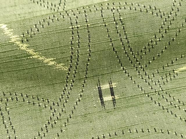 平和屋着物■上質な紬　幾何学文様　正絹　逸品　BAAX9953yc