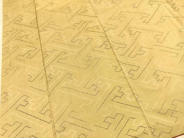 平和屋着物■上質な紬　紗綾形文　正絹　逸品　未使用　BAAX9952yc
