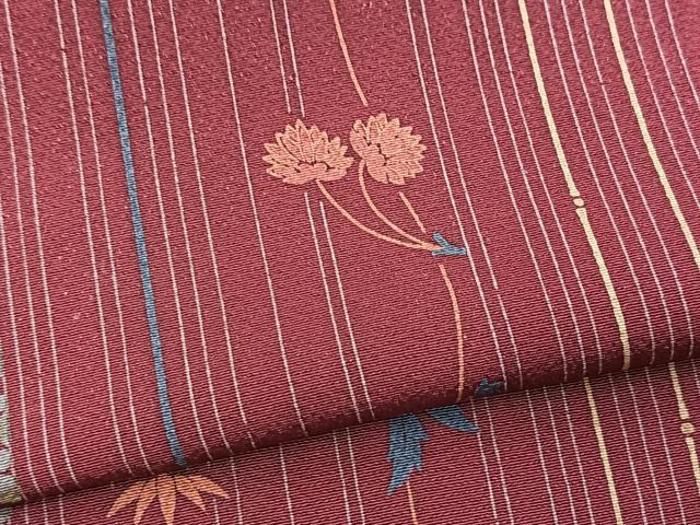 平和屋着物■上質な小紋　作家物　花蝶文　正絹　逸品　BAAX9957yc