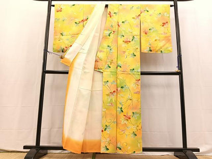 平和屋着物■上質な小紋　ろうけつ染め　成り物　暈し染め　正絹　逸品　BAAX9965yc