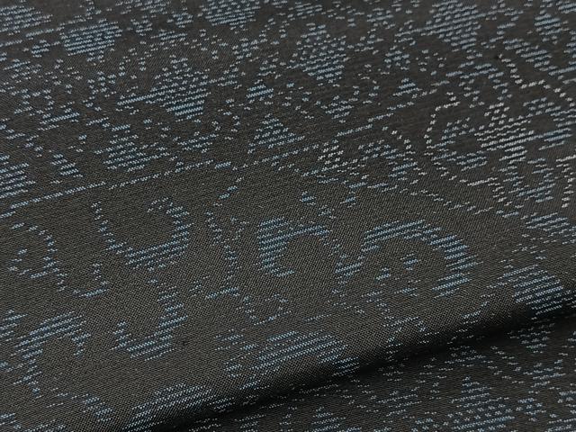 平和屋着物■本場大島紬　切嵌幾何学花文　正絹　逸品　未使用　BAAX9967yc