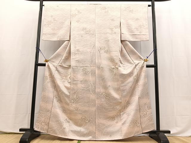 平和屋着物■上質な小紋　草花文　暈し染め　金彩　正絹　逸品　BAAX9951yc