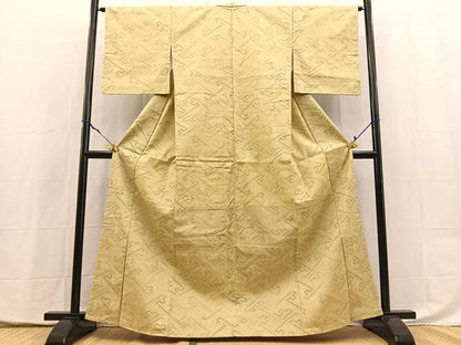 平和屋着物■上質な紬　紗綾形文　正絹　逸品　未使用　BAAX9952yc