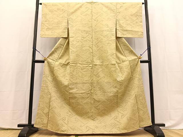 平和屋着物■上質な紬　紗綾形文　正絹　逸品　未使用　BAAX9952yc